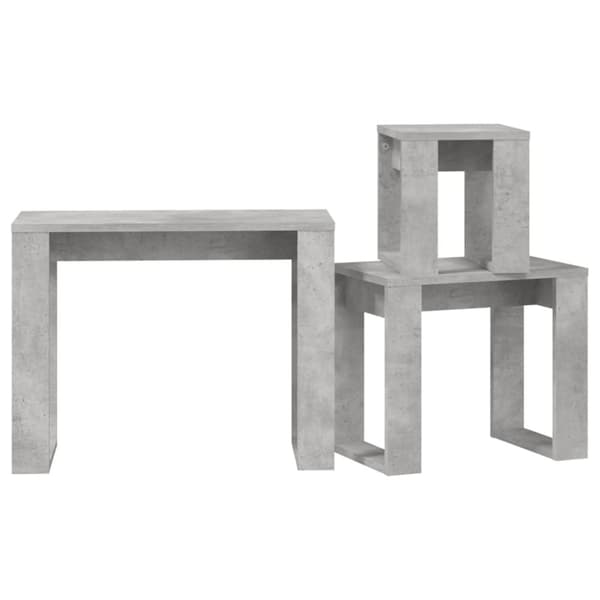Indskudsborde 3 stk. Konstrueret træ betongrå - Indskudsbord - Indskudsborde - Home & Living