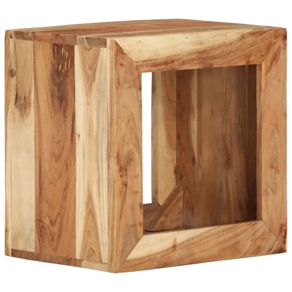 Skammel 40x30x40 cm massivt akacietræ - Skammel - Skamler - Home & Living