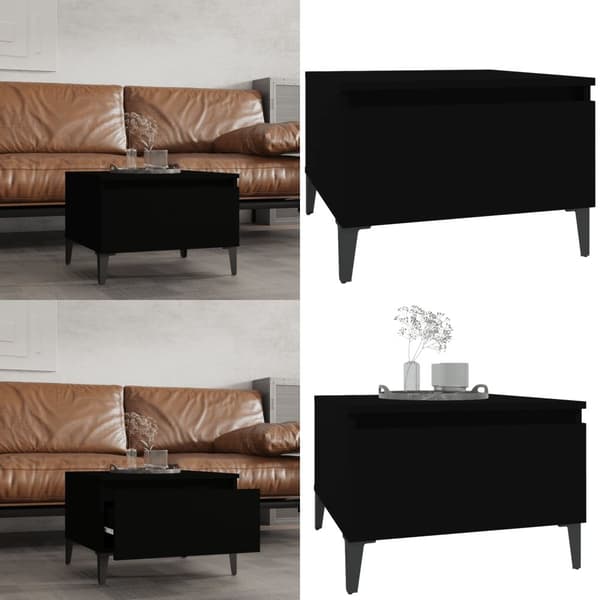 Sidebord 50x46x35 cm konstrueret træ sort - Sidebord - Sideborde - Home & Living
