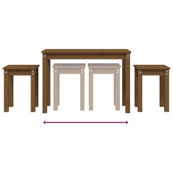 Satsbord 3 st honungsbrun massiv furu - Satsbord - Sats Bord - Home & Living