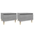 Miniatyrbillede 3 af 11: Sideborde 2 stk. 50x46x35 cm konstrueret træ grå sonoma-eg - Sidebord - Sideborde - Home & Living