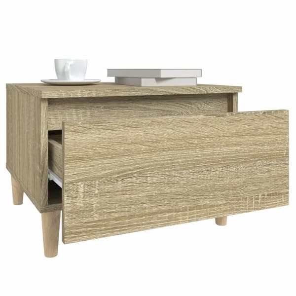 Sideborde 2 stk. 50x46x35 cm konstrueret træ sonoma-eg - Sidebord - Sideborde - Home & Living