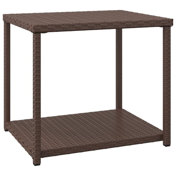 Sivupöytä ruskea 55x45x49 cm polyrottinki - Sivupöytä - Sohvapöytä - Home & Living