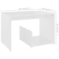 Miniatyrbillede 7 af 7: Sidebord 59x36x38 cm konstrueret træ hvid - Sidebord - Sideborde - Home & Living