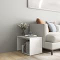 Miniatyrbillede 2 af 7: Sidebord 59x36x38 cm konstrueret træ hvid - Sidebord - Sideborde - Home & Living