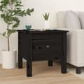 Miniatyrbillede 4 af 11: Sideborde 2 stk. 40x40x39 cm massivt fyrretræ sort - Sidebord - Sideborde - Home & Living