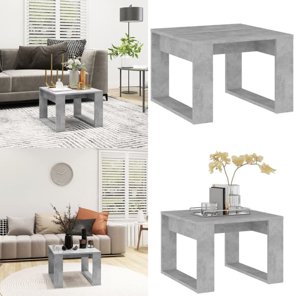 Sidobord betonggrå 50x50x35 cm spånskiva - Soffbord - Bord - Home & Living