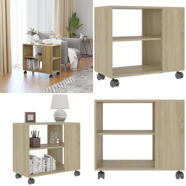 Sidebord 70x35x55 cm konstrueret træ sonoma-egetræsfarvet - Tebord - Teborde - Home & Living