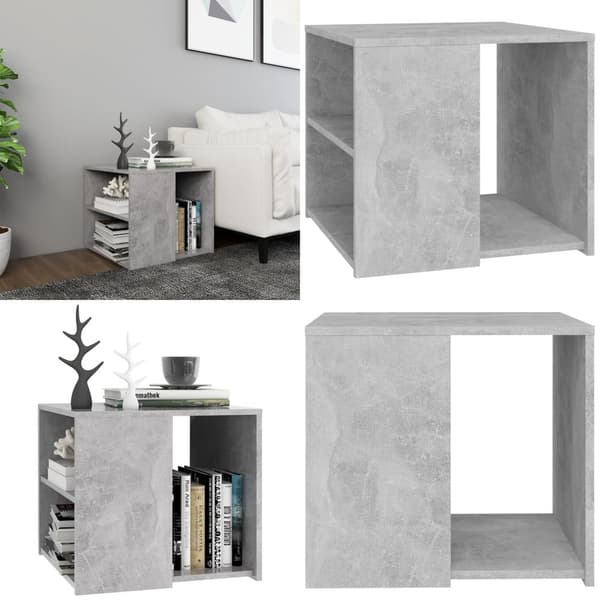 Sidebord 50x50x45 cm konstrueret træ betongrå - Sidebord - Sideborde - Home & Living