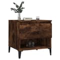 Miniatyrbillede 5 af 11: Sideborde 2 stk. 50x46x50 cm konstrueret træ røget egetræsfarve - Sidebord - Sideborde - Home & Living