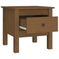 Miniatyrbild 10 av 11: Sidobord 2 st honungsbrun 40x40x39 cm massiv furu - Sidobord - Lampbord - Home & Living