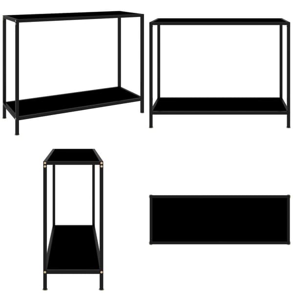 Konsolbord 100x35x75 cm hærdet glas sort - Konsolbord - Konsolborde - Home & Living