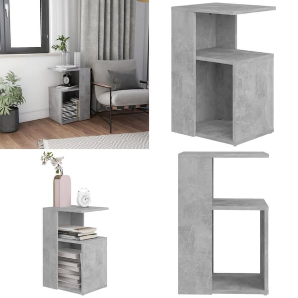 Sidebord 36x30x56 cm konstrueret træ betongrå - Sidebord - Sideborde - Home & Living