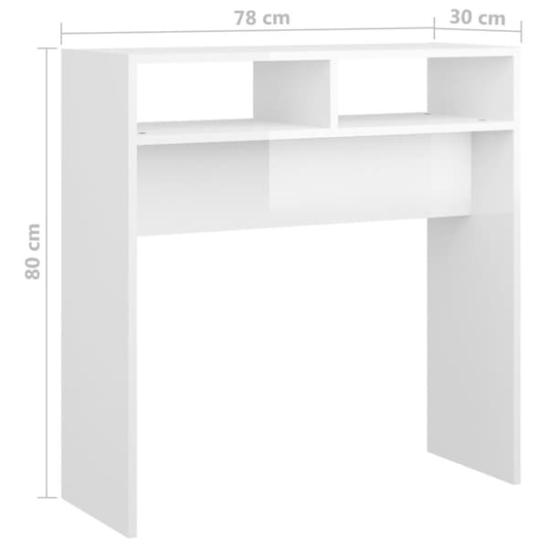 Konsolbord 78x30x80 cm spånplade hvid højglans - Konsolbord - Konsolborde - Home & Living