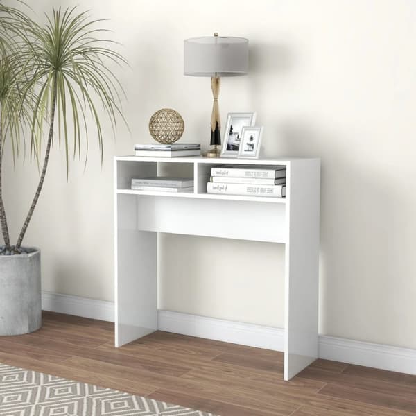 Konsolbord 78x30x80 cm spånplade hvid højglans - Konsolbord - Konsolborde - Home & Living