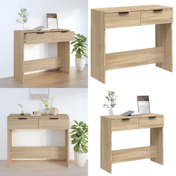 Konsolbord 90x36x75 cm konstrueret træ sonoma-eg - Konsolbord - Konsolborde - Home & Living