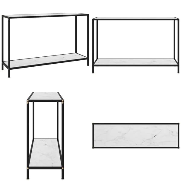 Konsolbord vit 120x35x75 cm härdat glas - Konsolbord - Konsol Bord - Home & Living