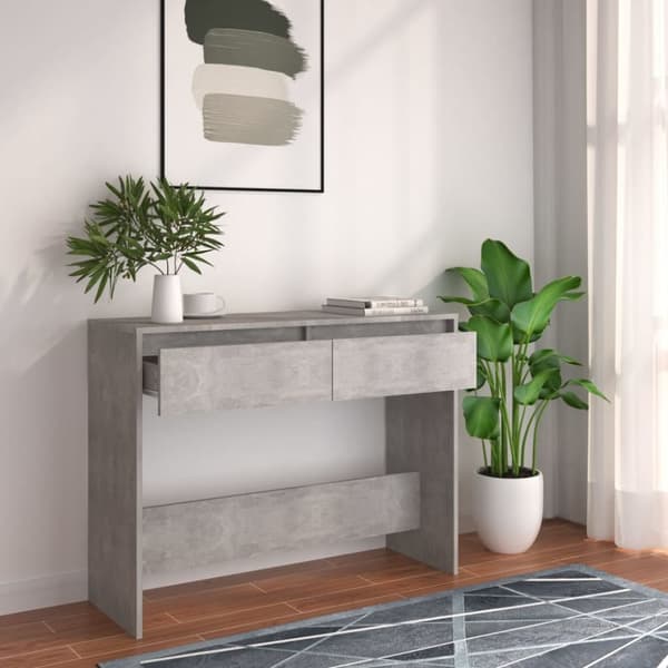 Konsolbord 100x35x76,5 cm konstrueret træ betongrå - Konsolbord - Konsolborde - Home & Living