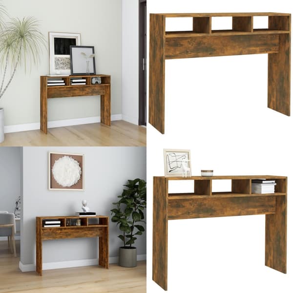 Konsolbord 105x30x80 cm konstrueret træ røget egetræsfarve - Konsolbord - Konsolborde - Home & Living