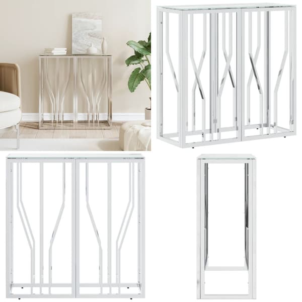 Konsolbord 70x30x70 cm rustfrit stål og glas - Konsolbord - Konsolborde - Home & Living