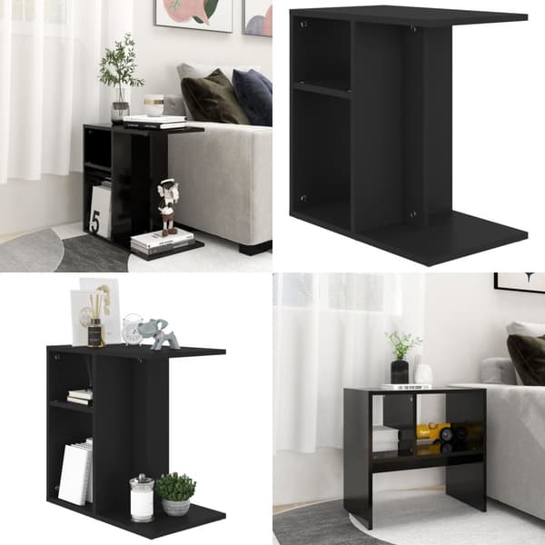 Sidebord 50x30x50 cm konstrueret træ sort - Sidebord - Sideborde - Home & Living
