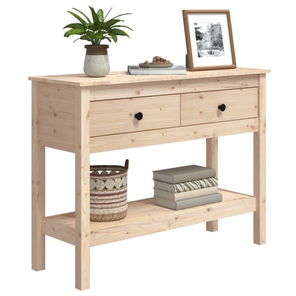 Konsolbord 100x35x75 cm massivt fyrretræ - Konsolbord - Konsolborde - Home & Living