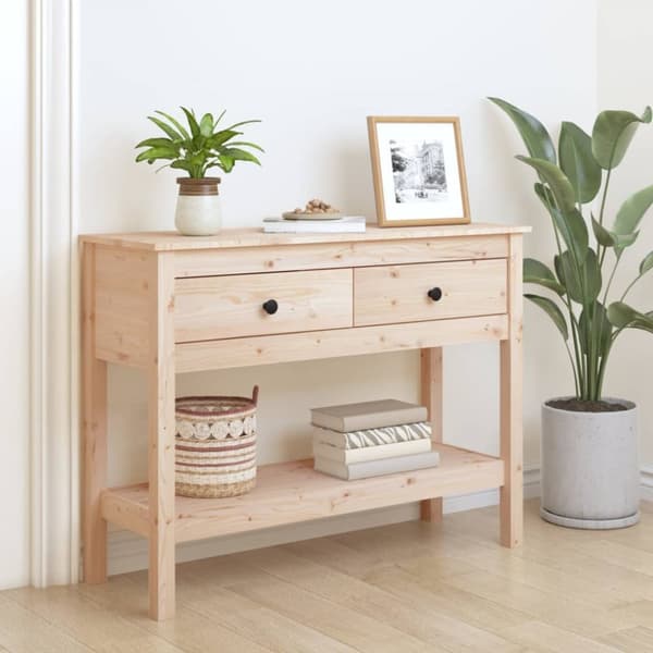 Konsolbord 100x35x75 cm massivt fyrretræ - Konsolbord - Konsolborde - Home & Living