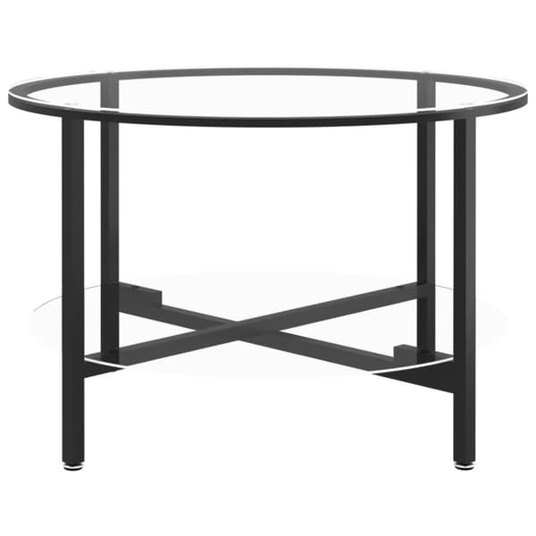 Soffbord svart och transparent 70 cm härdat glas - Sidobord - Bord - Home & Living