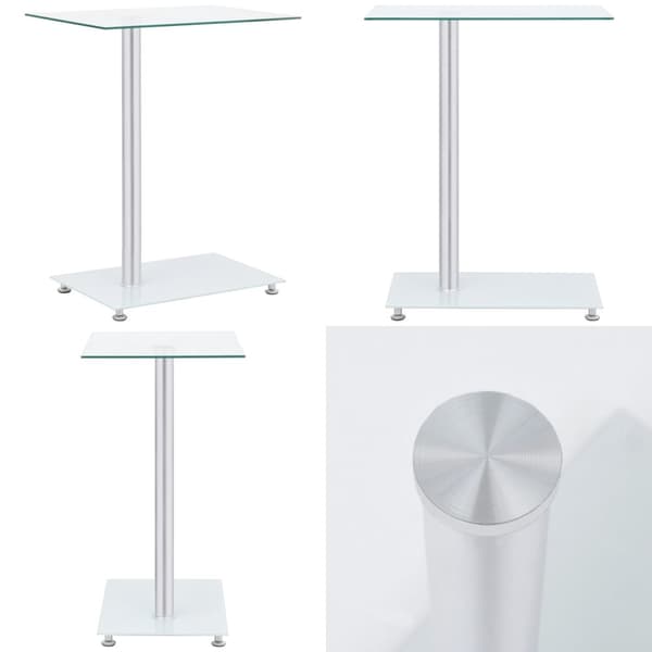 U-formet sidebord 45x30x58 cm hærdet glas transparent - Sidebord - Sideborde - Home & Living