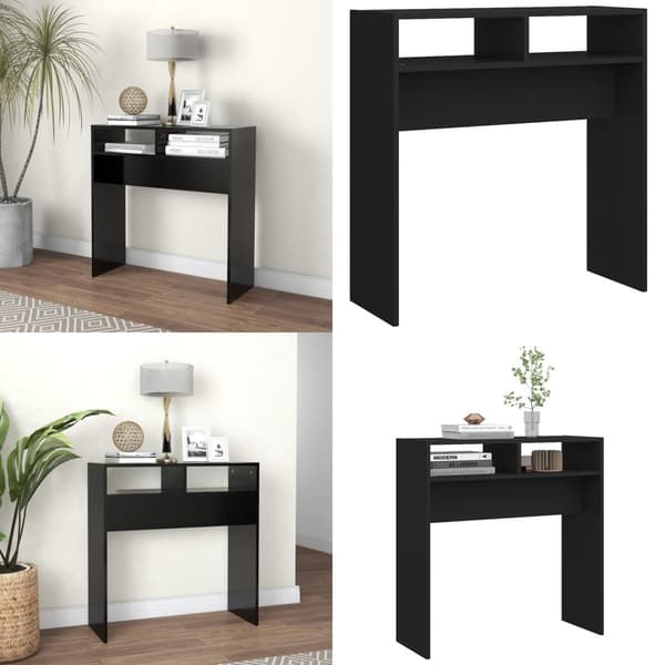 Konsolbord 78x30x80 cm konstrueret træ sort - Konsolbord - Konsolborde - Home & Living