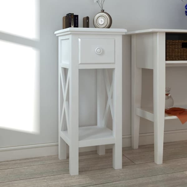 Sidebord med skuffe hvid - Telefonbord - Telefonborde - Home & Living