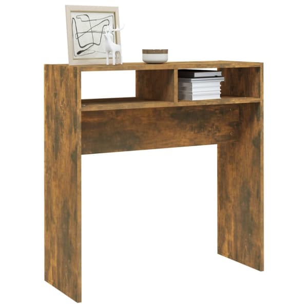 Konsolbord 78x30x80 cm konstrueret træ røget egetræsfarve - Konsolbord - Konsolborde - Home & Living
