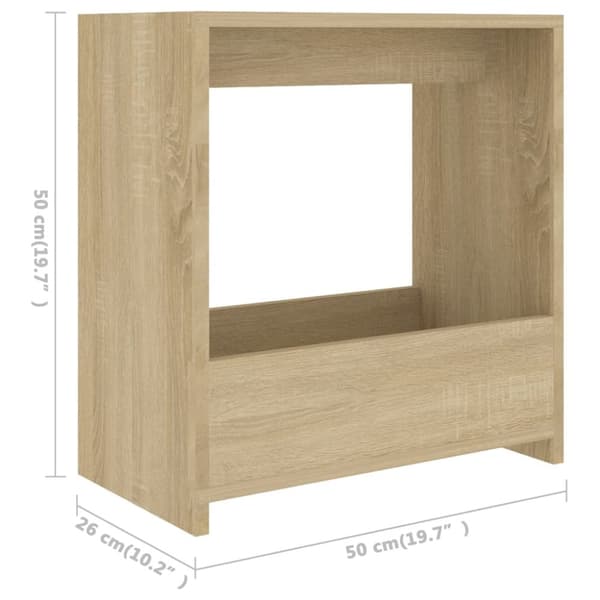 Sidobord sonoma-ek 50x26x50 cm konstruerat trä - Sidobord - Vardagsrumsbord - Home & Living