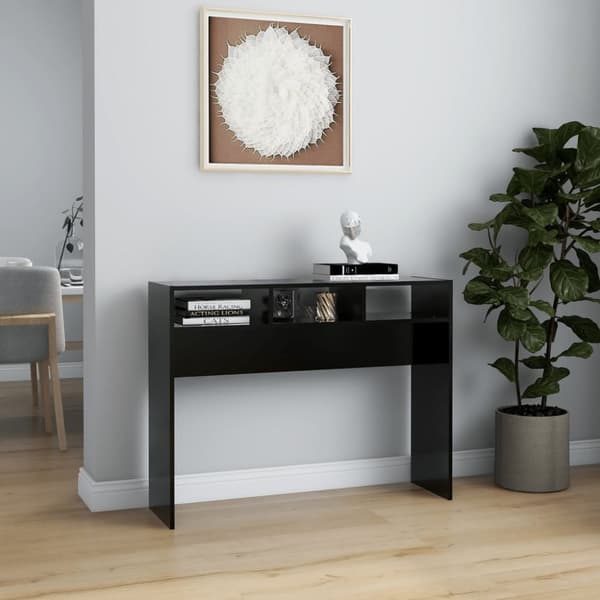 Sidobord svart 105x30x80 cm konstruerat trä - Sidobord - Soffbord - Home & Living