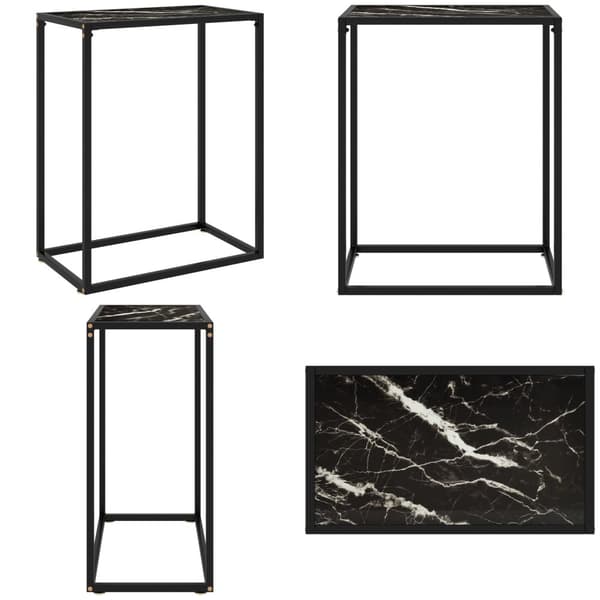 Konsolbord 60x35x75 cm hærdet glas sort - Konsolbord - Konsolborde - Home & Living