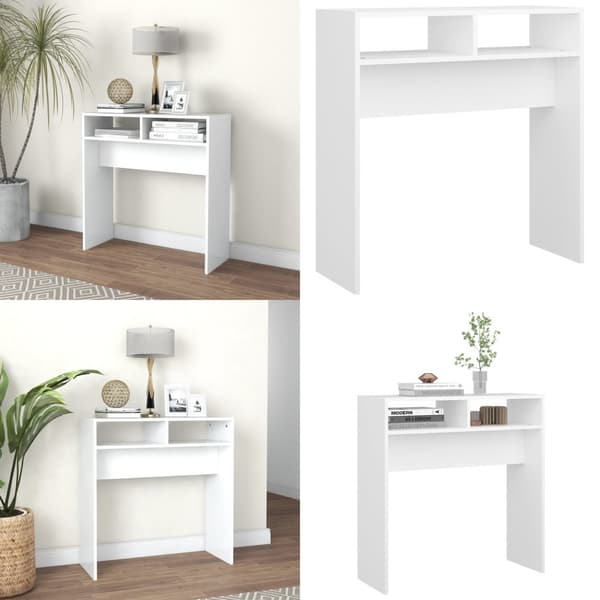 Konsolbord 78x30x80 cm spånplade hvid - Konsolbord - Konsolborde - Home & Living
