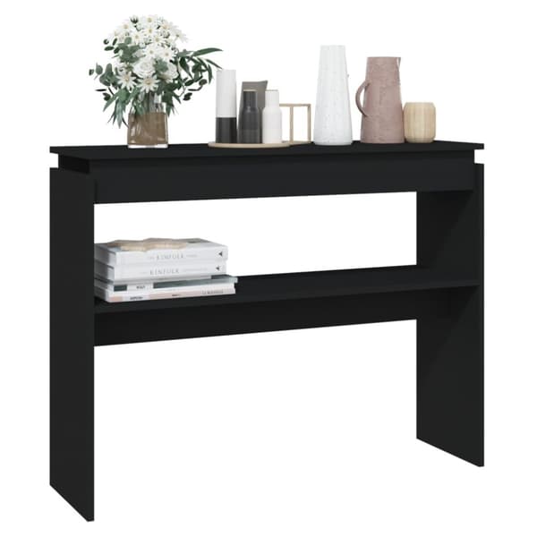Konsolbord 102x30x80 cm konstrueret træ sort - Konsolbord - Konsolborde - Home & Living