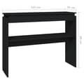 Miniatyrbillede 7 af 8: Konsolbord 102x30x80 cm konstrueret træ sort - Konsolbord - Konsolborde - Home & Living