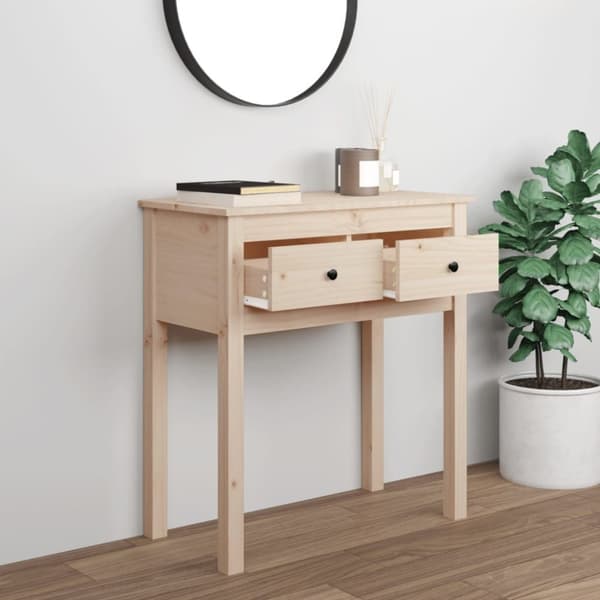 Konsolbord 70x35x75 cm massivt fyrretræ - Konsolbord - Konsolborde - Home & Living