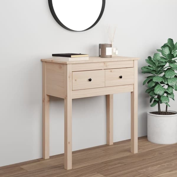 Konsolbord 70x35x75 cm massivt fyrretræ - Konsolbord - Konsolborde - Home & Living