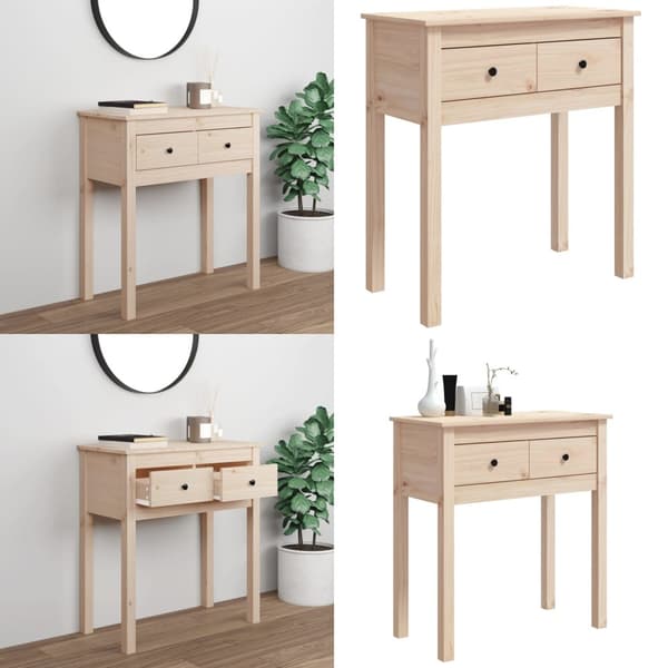 Konsolbord 70x35x75 cm massivt fyrretræ - Konsolbord - Konsolborde - Home & Living