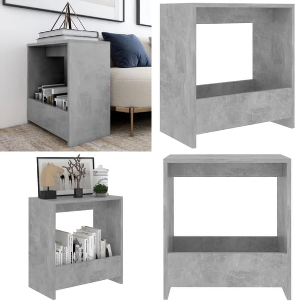 Sidebord 50x26x50 cm konstrueret træ betongrå - Sidebord - Sideborde - Home & Living