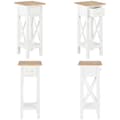 Miniatyrbillede 1 af 10: Sidebord 27 x 27 x 65,5 cm træ hvid - Telefonbord - Telefonborde - Home & Living