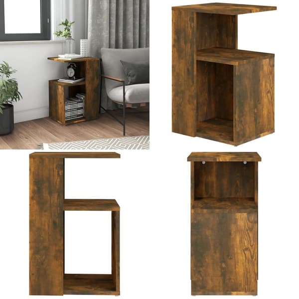 Sidebord 36x30x56 cm konstrueret træ røget egetræsfarve - Sidebord - Sideborde - Home & Living
