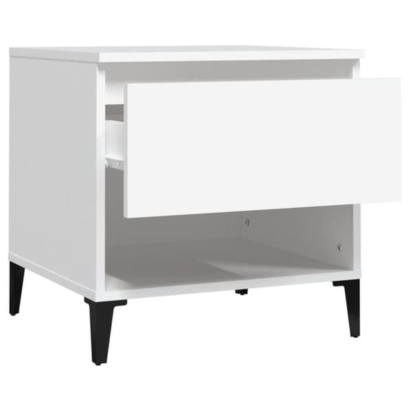 Sideborde 2 stk. 50x46x50 cm konstrueret træ hvid - Sidebord - Sideborde - Home & Living