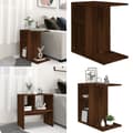 Miniatyrbillede 1 af 11: Sidebord 50x30x50 cm konstrueret træ brun egetræ - Sidebord - Sideborde - Home & Living