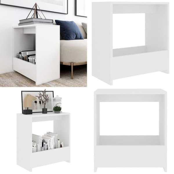 Sidebord 50x26x50 cm konstrueret træ hvid - Sidebord - Sideborde - Home & Living