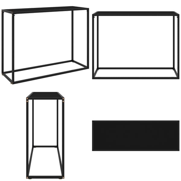 Konsolbord 100x35x75 cm hærdet glas sort - Konsolbord - Konsolborde - Home & Living