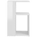 Miniatyrbillede 5 af 8: Sidebord 36x30x56 cm konstrueret træ hvid højglans - Sidebord - Sideborde - Home & Living