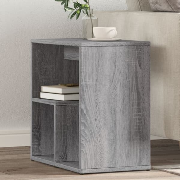 vidaXL sidebord 2 stk. 50x30x50 cm konstrueret træ grå sonoma-eg